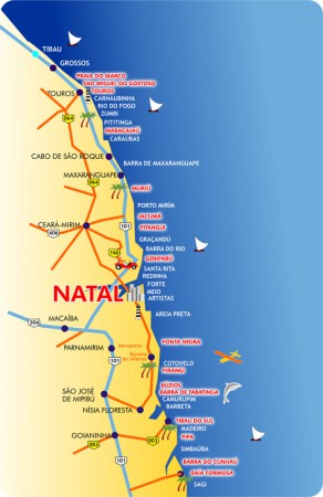Mapa Litoral do RN