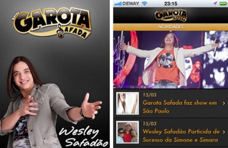 Wesley e sua banda Garota Safada lançam dispositivo móvel